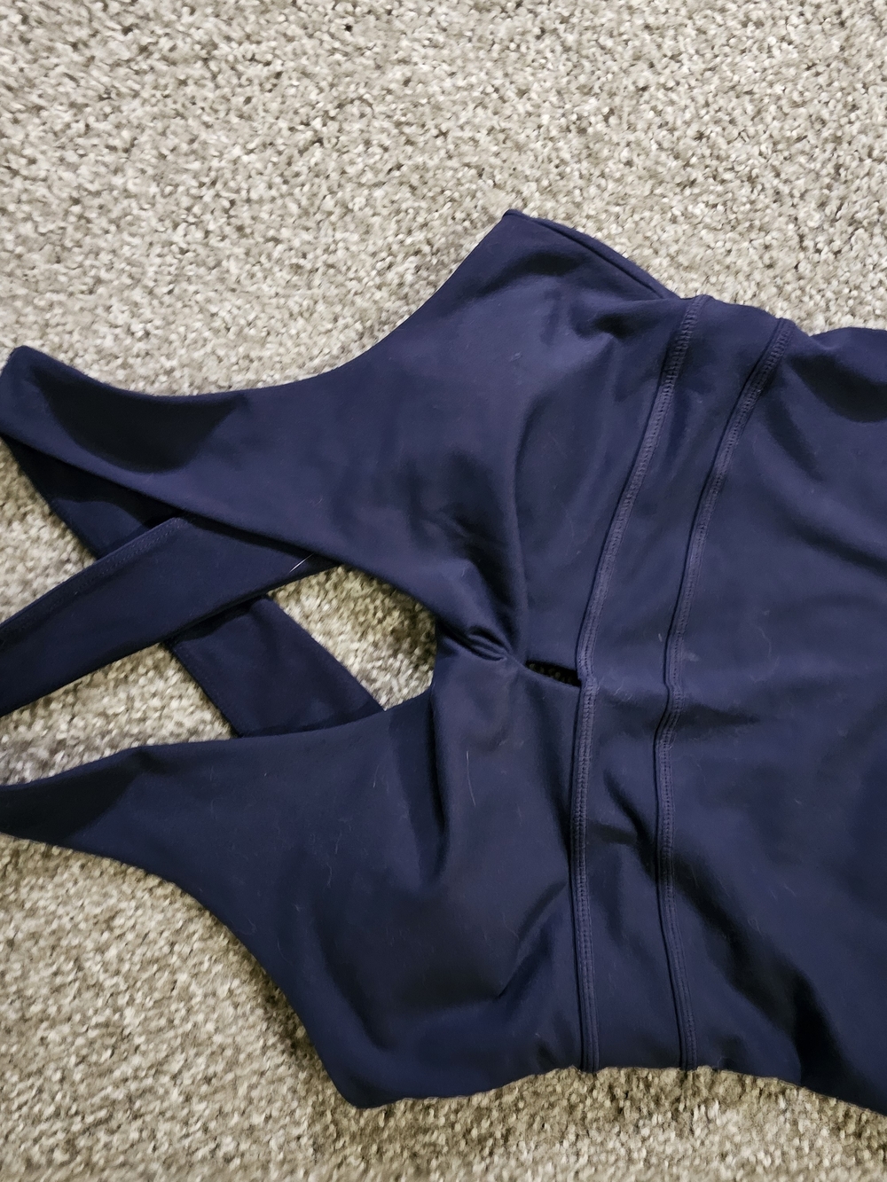 Fabletics Navy Cross-Back Jumpsuit Romper